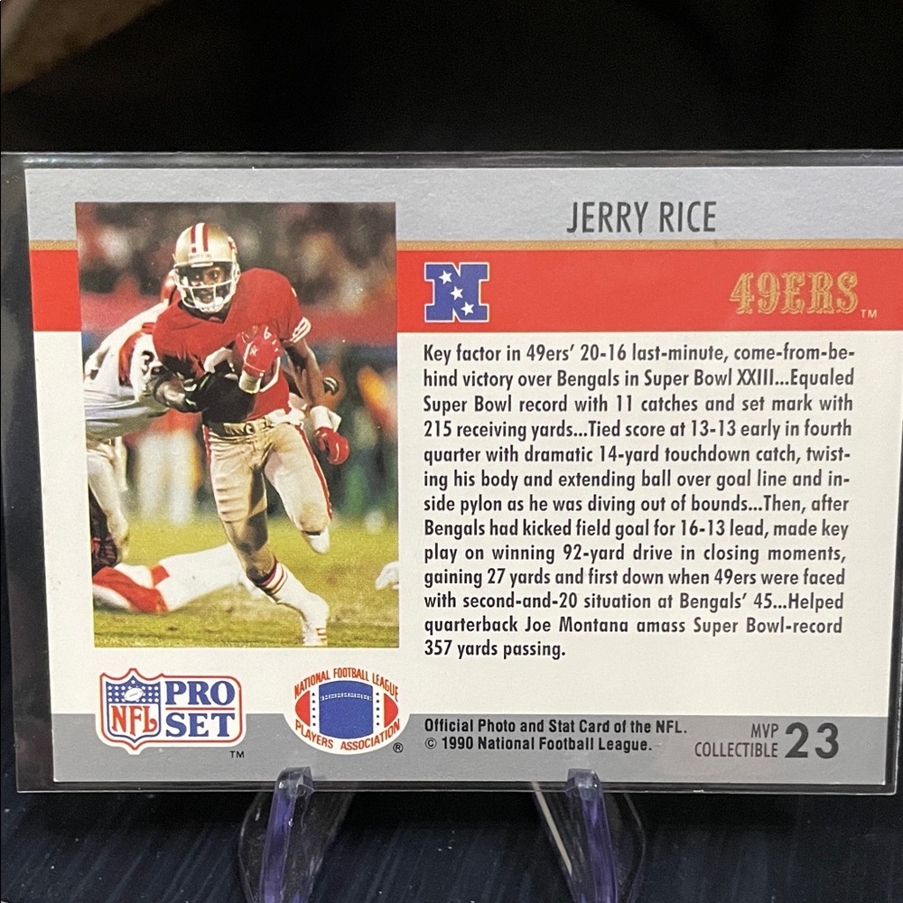 Pro Set NFL Card - Jerry Rice 49ers - Picture 2 of 5